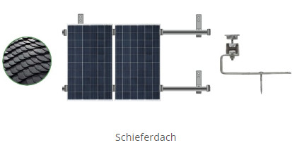 Schieferdächer und Photovoltaik-Module