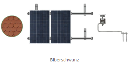 Biberschwanzdächer und Photovoltaik-Module