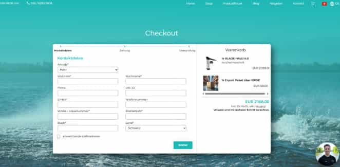 Beispiel für den Export