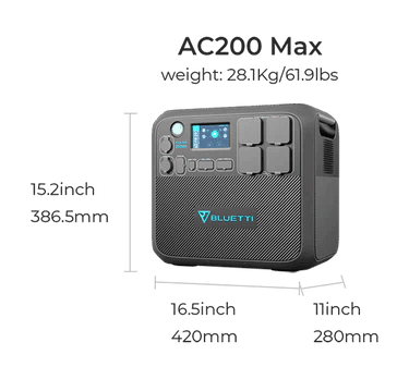 <p>Lieferumfang BLUETTI AC200MAX </p>