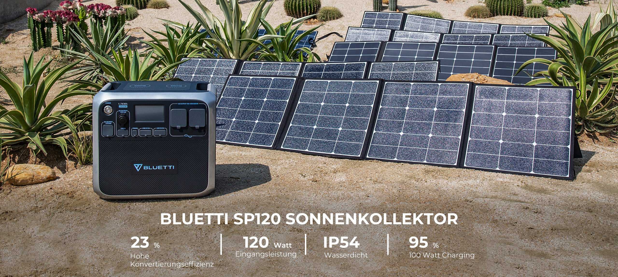 BLUETTI Solarpanel Faltbar 120Wp