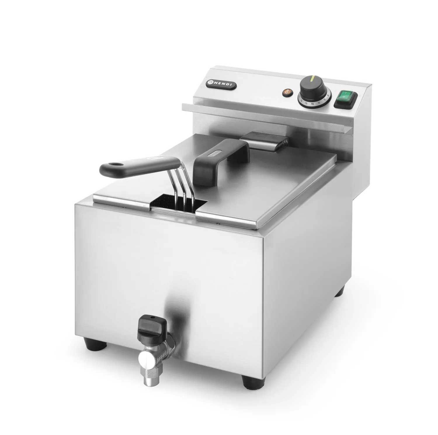 HENDI Profi Line Fritteuse mit Ablasshahn, 8L