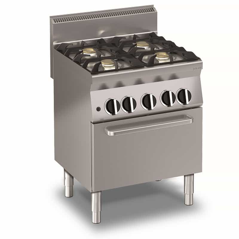 Vorteile von KBS Power 650 Gas-Herd 4 Brenner und Elektro Umluftbackofen