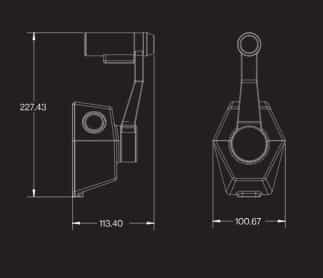 Momentum lateral control lever