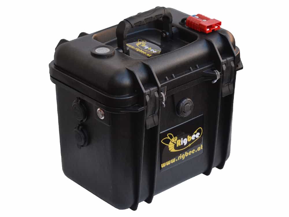 Rigbee Akkukoffer 12 V 100 Ah inkl. 15 A Ladegerät