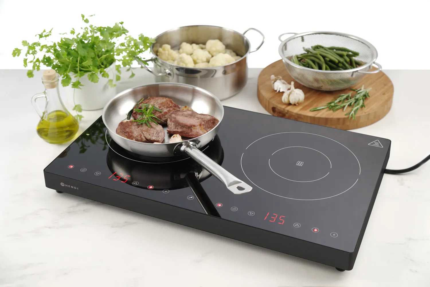 Vorteile des HENDI Induktionskocher doppelt Kitchen Line 