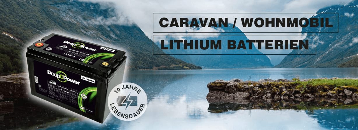 CS 60Ah 12V Lithium LiFePO4 Caravan / Wohnmobil Batterie mit 500A  Bluetooth-Mess-Shunt