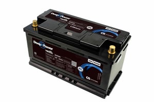 CS-Batteries LiFePO4-Batterie 12 V 100 Ah flache Bauweise