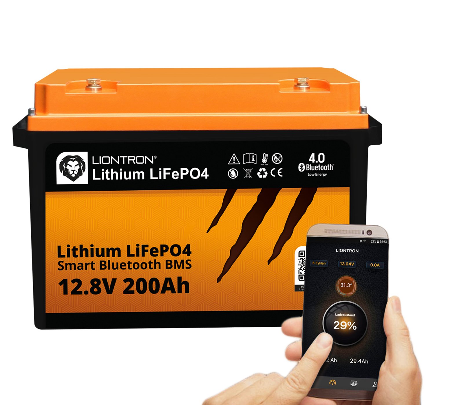 LIONTRON LiFePO4 12,8V 200Ah LX with Bluetooth