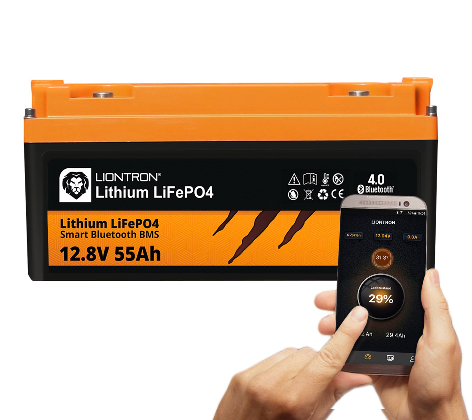 LIONTRON LiFePO4 12,8V 55Ah LX mit Bluetooth