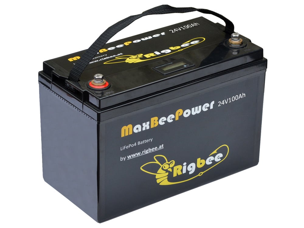 Rigbee battery 24 V 100 Ah with 20 A charger