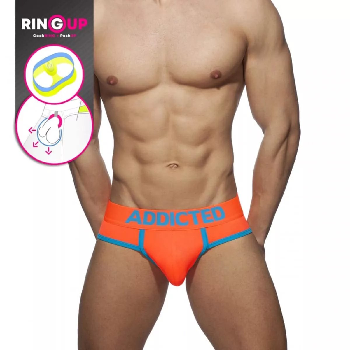 ADDICTED ORANGE SWIM BR