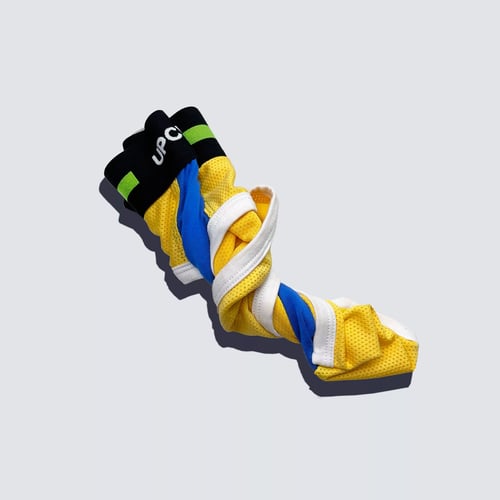 Upcycled Brief Blue and Yellow