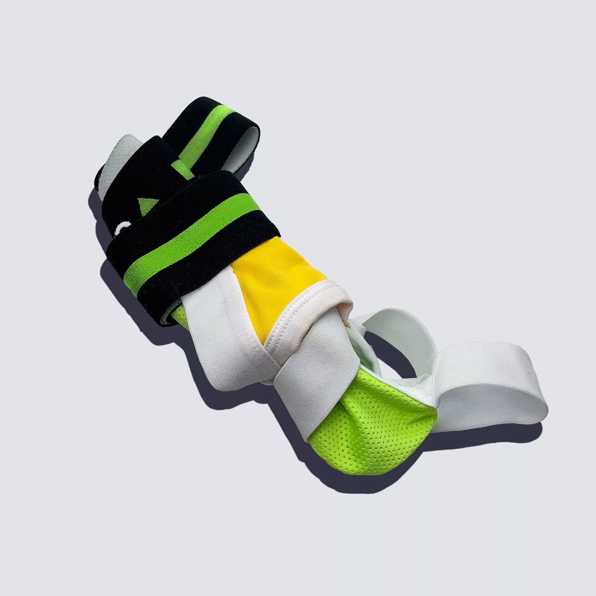 Upcycled Jock Mesh Green and Yellow