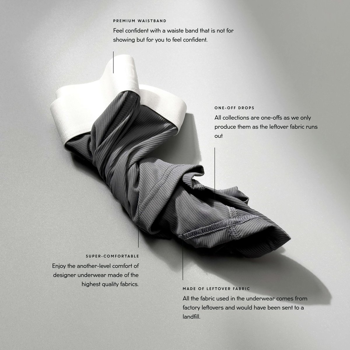 Upcycled Classic Grey Boxer - Image 2