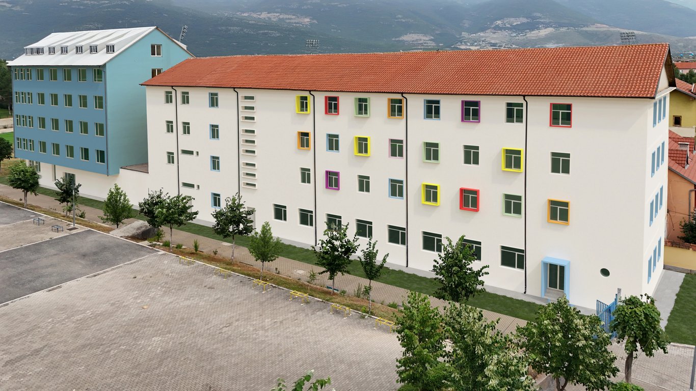 Render i pamjes ballore të kampusit të transformuar në Kukës
