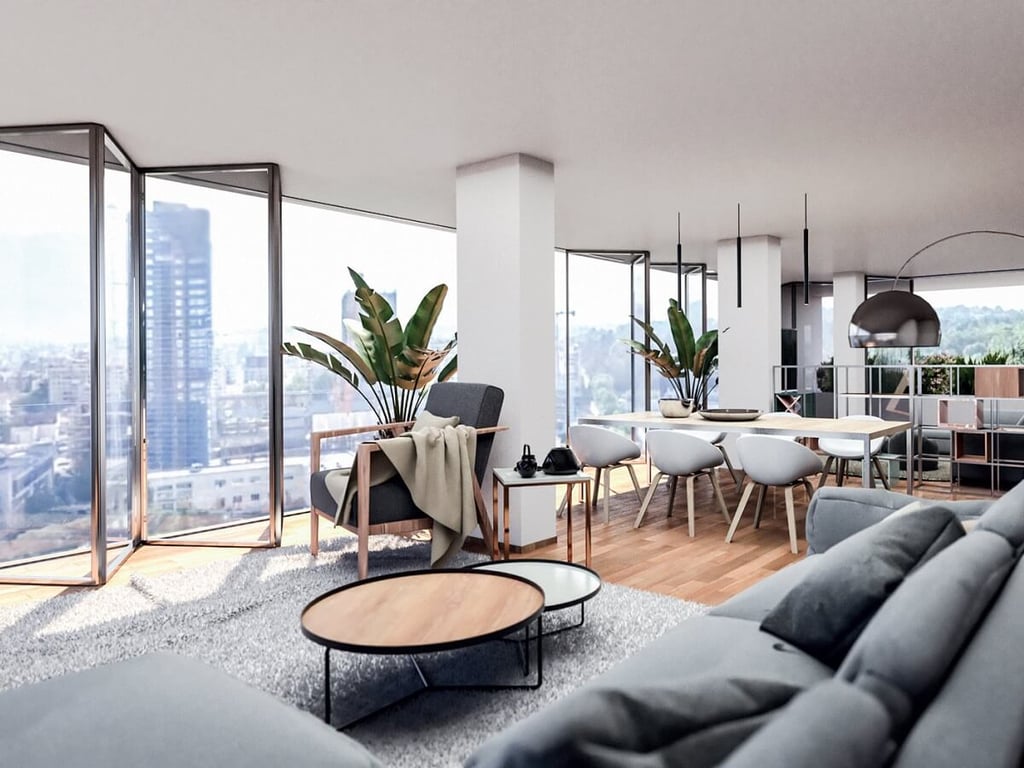 Pamje e brendshme e renderuar e objektit West Residence