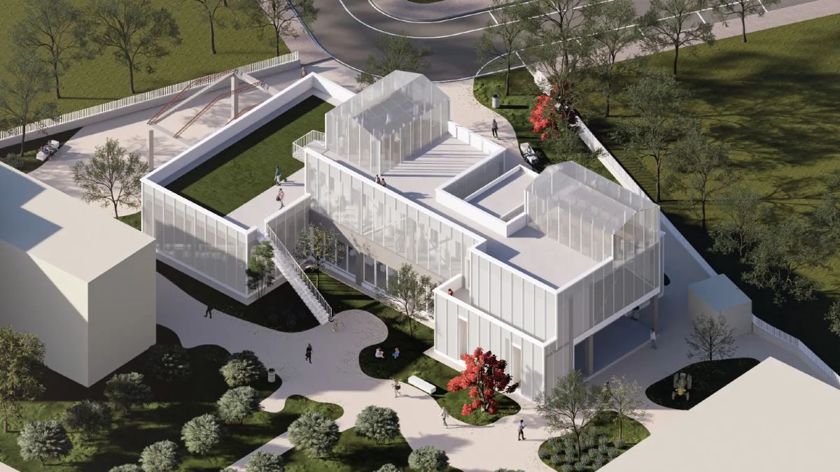 Render i objektit të laboratorit nga pamja e sipërme