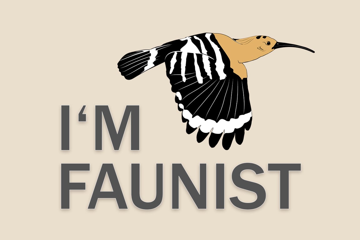 I'm faunist logo colour background