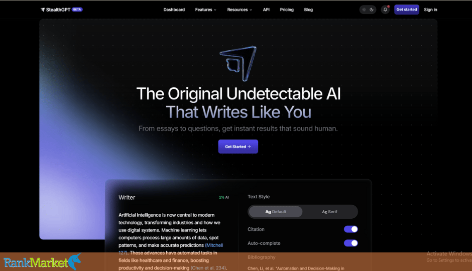 Stealthgpt Homepage