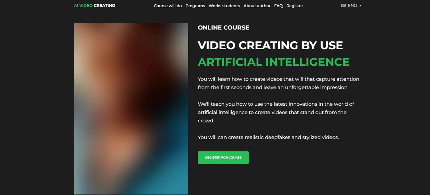 yury-yeltsov-video-creation-by-using-artificial-intelligence-course-homepage