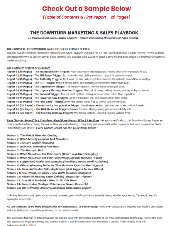 downturn-marketing-and-sales-playbook-table-of-contents-covering-twelve-psychological-triggers