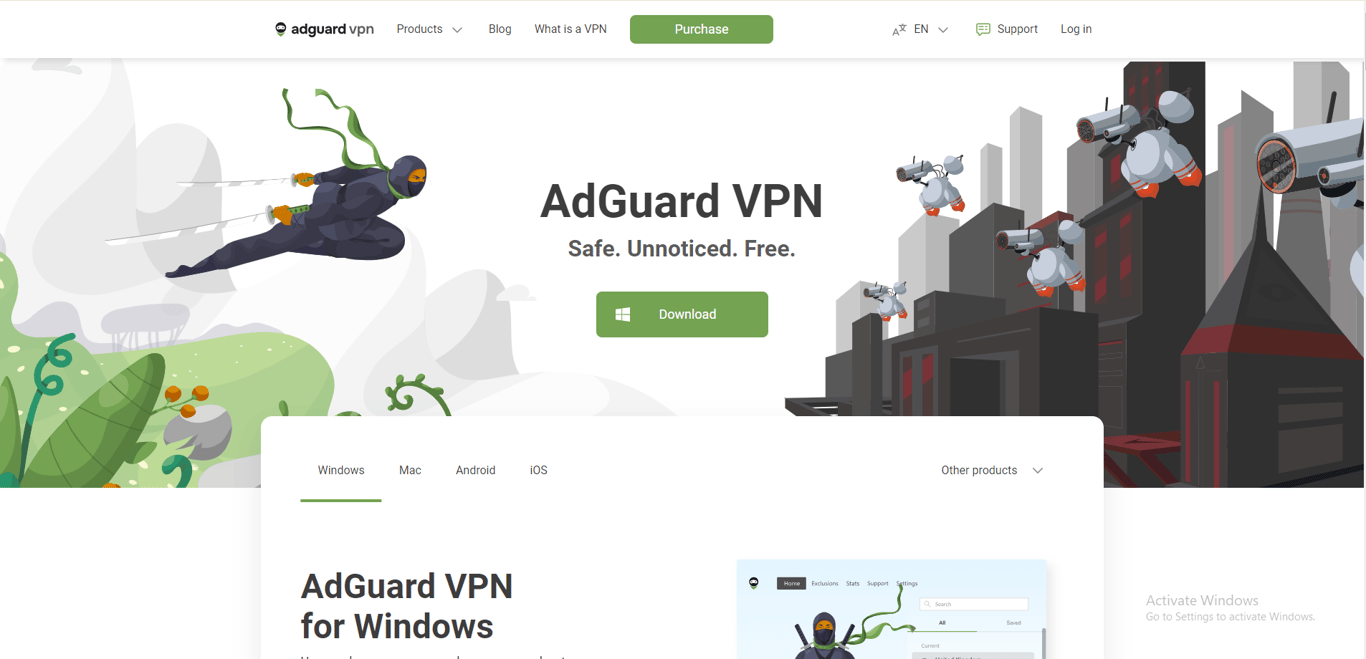 AdGuard VPN app interface