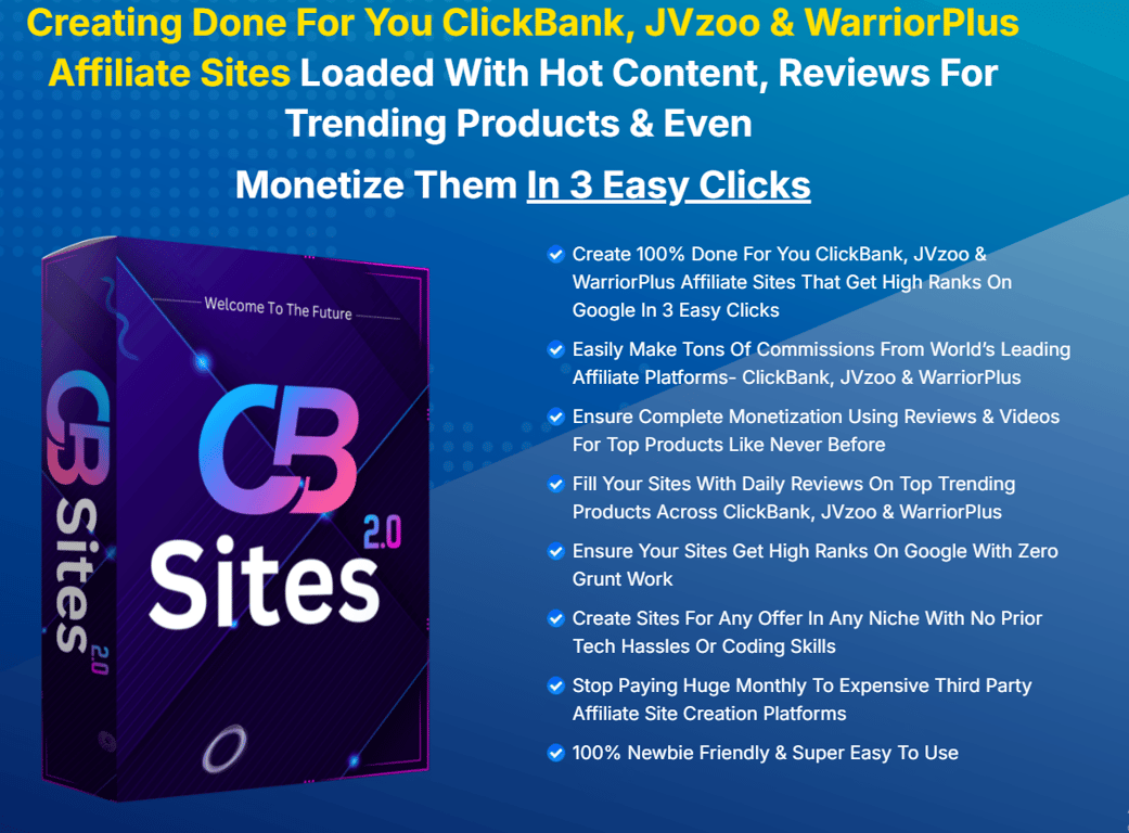 CB Sites 2.0 features
