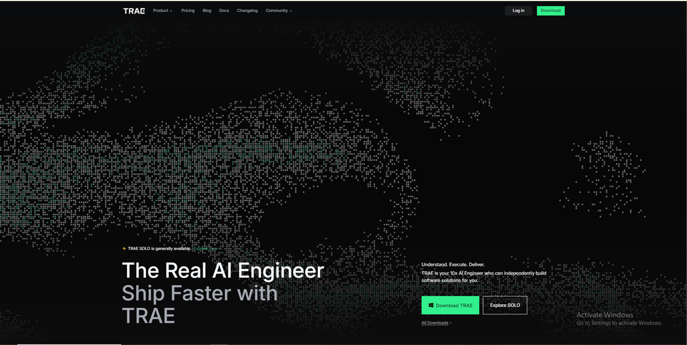 Trae homepage