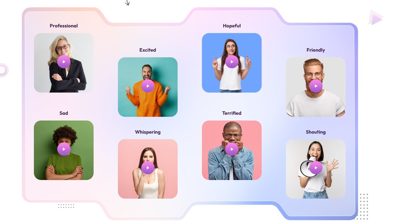 HumanTalk AI voice clones with diverse languages ​​and emotions.