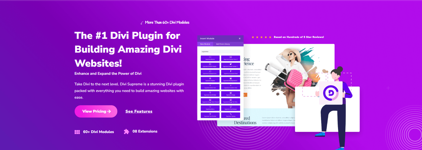 Divi Supreme plugin extending Divi Builder with advanced modules and features