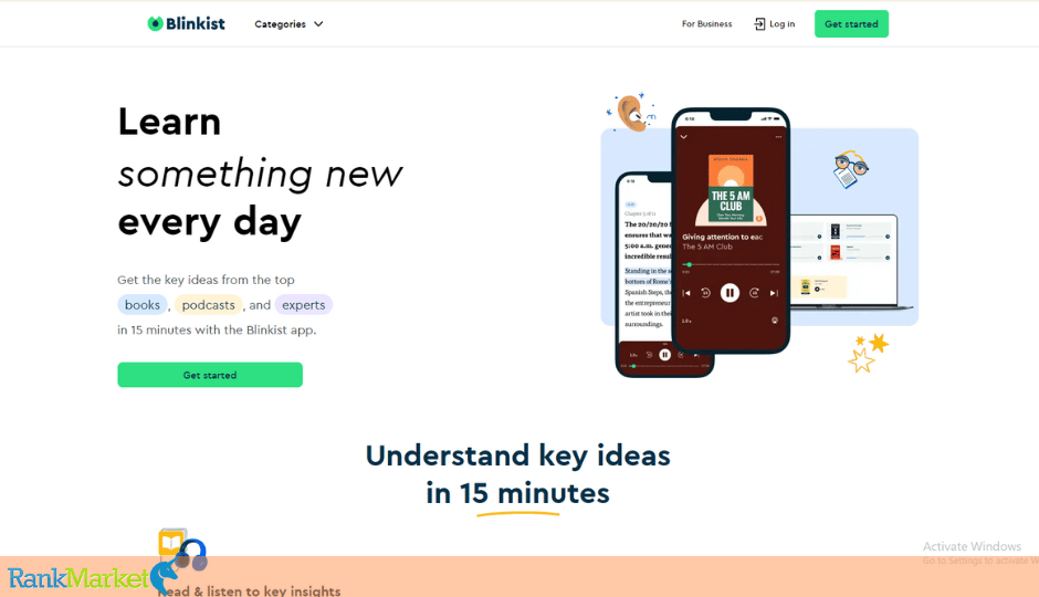 Blinkist Homepage