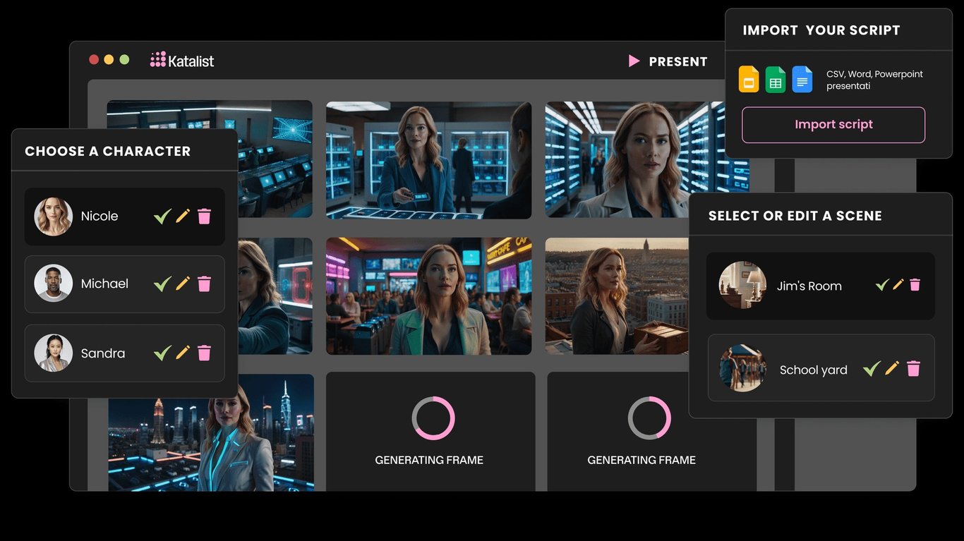 Modern, easy-to-use Katalist AI homepage interface