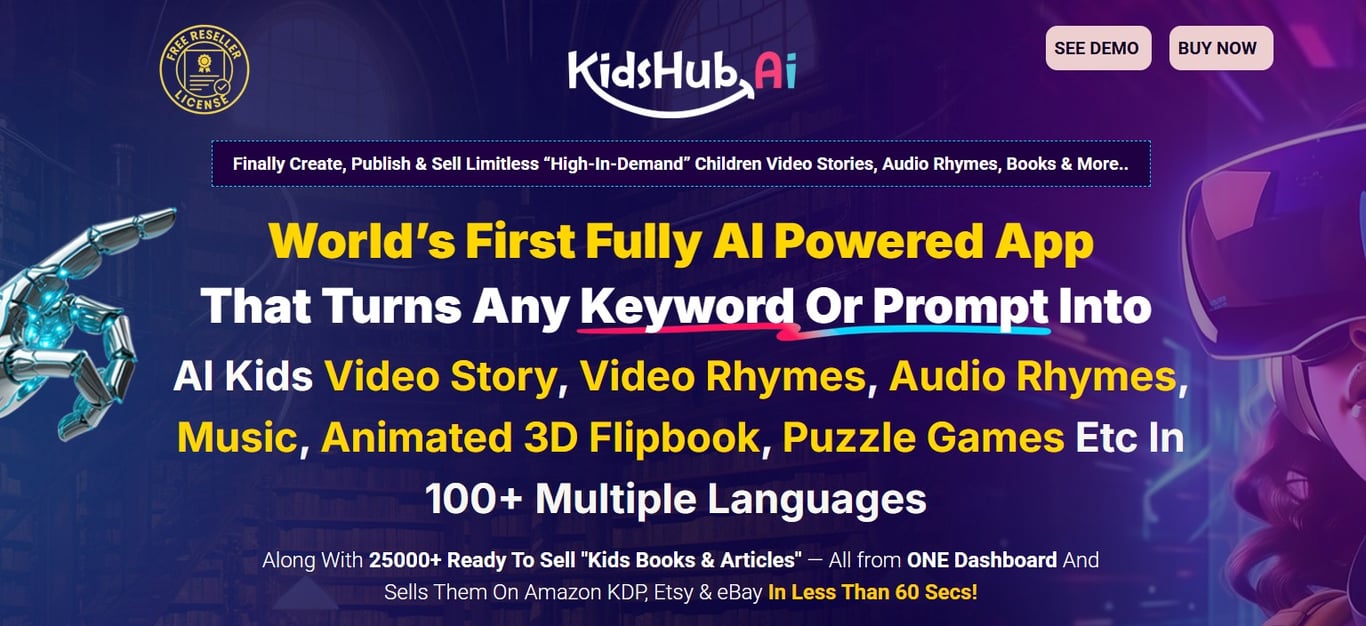 KidsHub AI Homepage