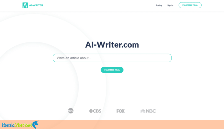Ai-Writer Homepage