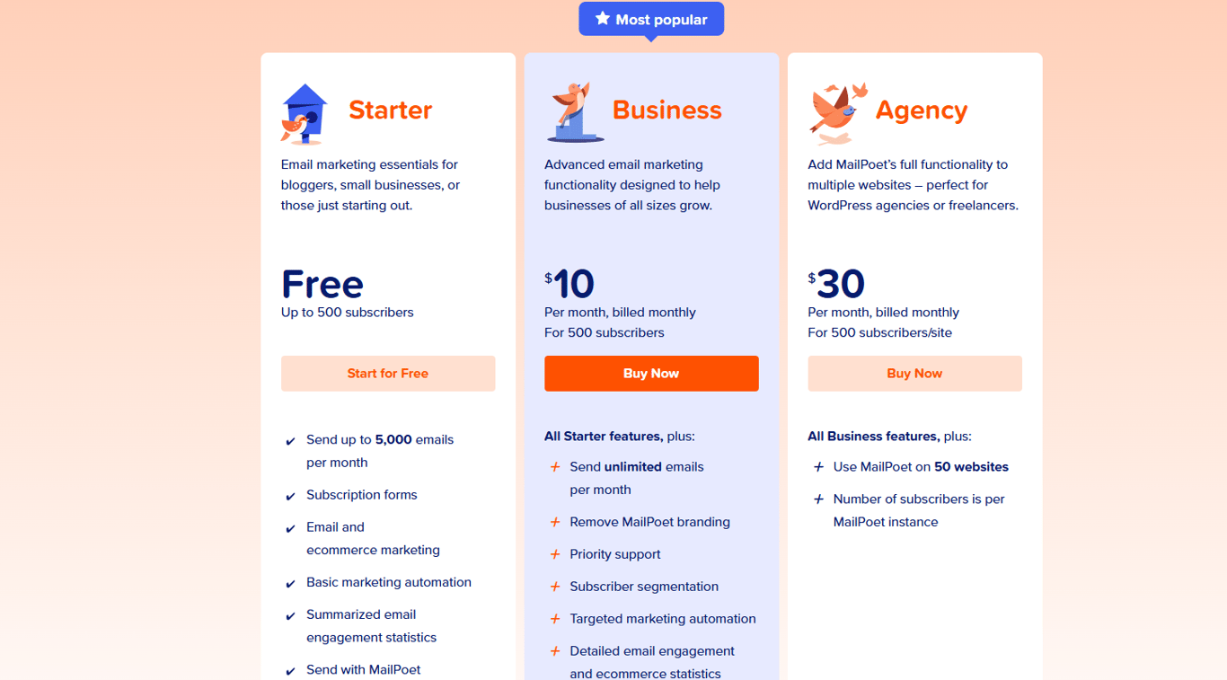 Affordable licensed MailPoet pricing on Imglory for WordPress and WooCommerce websites
