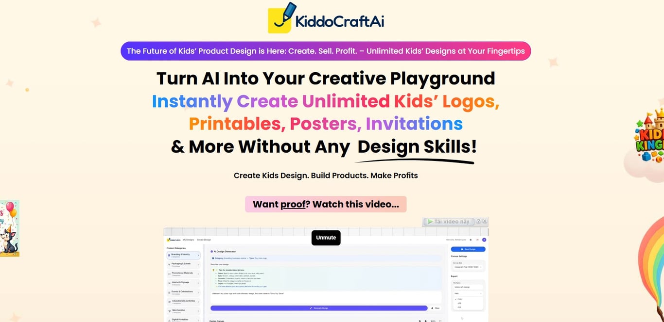 KiddoCraftAI Homepage