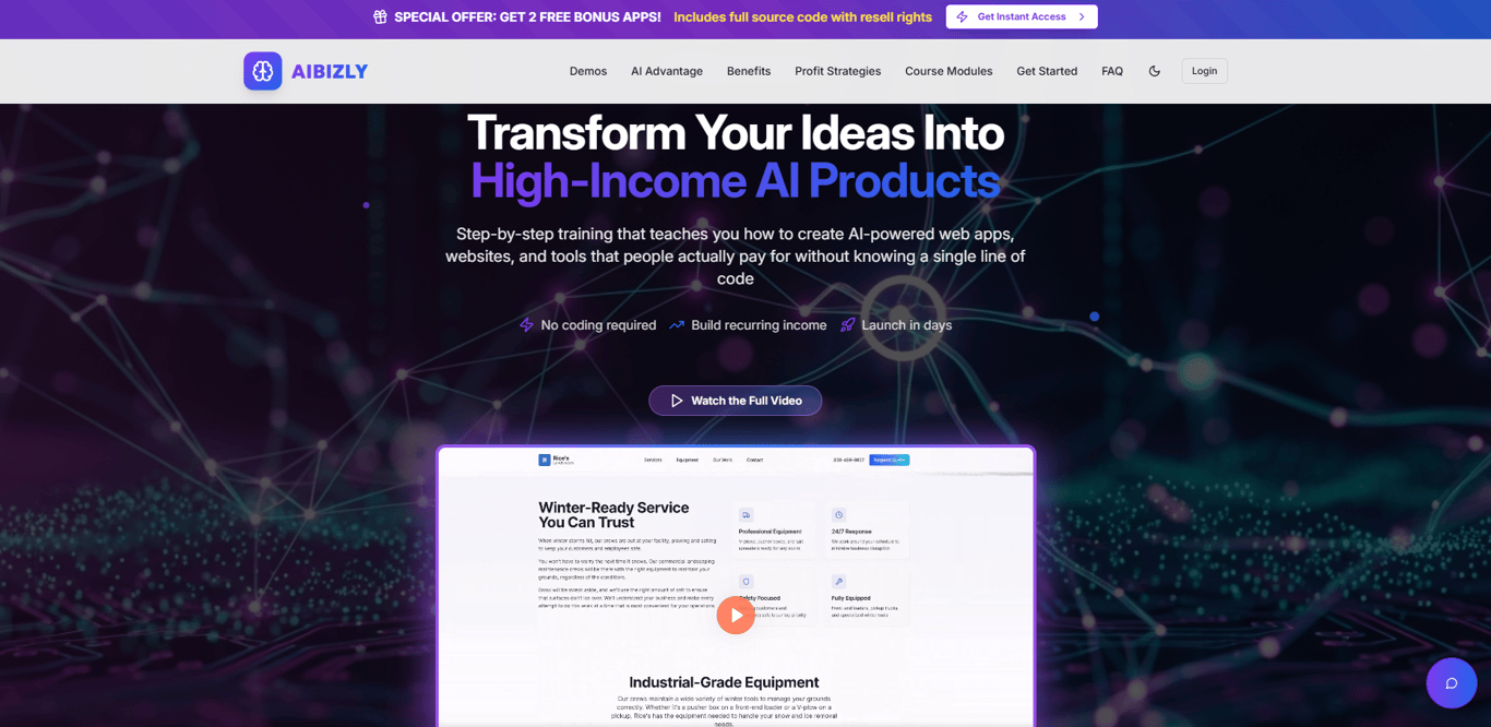 aibizly-homepage-ai-business-tool