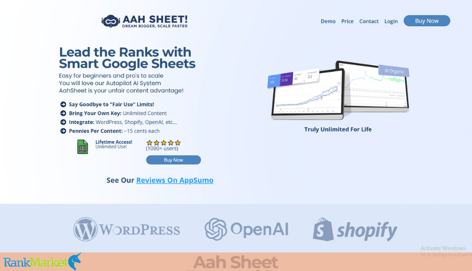 Aahsheet Homepage