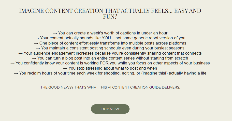 AI-content-creation-guide-benefits-list-showing-time-saving-and-consistent-posting-schedule