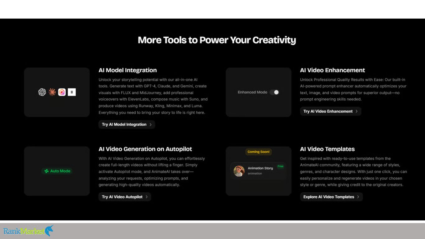 Animateai-Pro-Core-Features-Dashboard-Showing-Autopilot-And-Prompt-Enhancer-Toggles