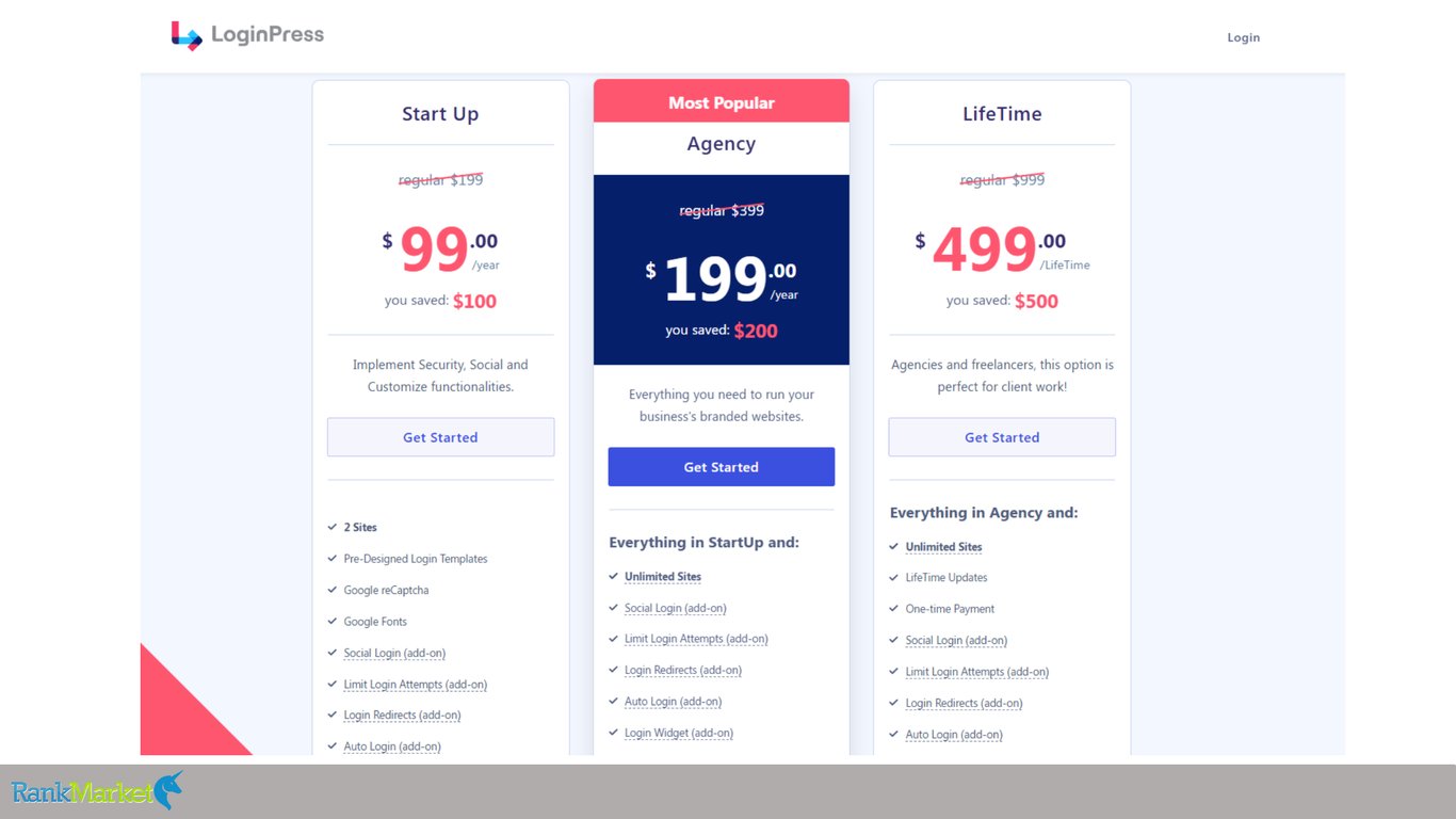 Loginpress-Pricing-Plans