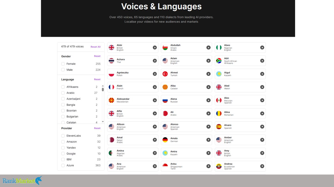 Voices-And-Languages-Directory-Dashboard-Showing-Gender-Filters-And-Synthetic-Voice-Provider-Lists