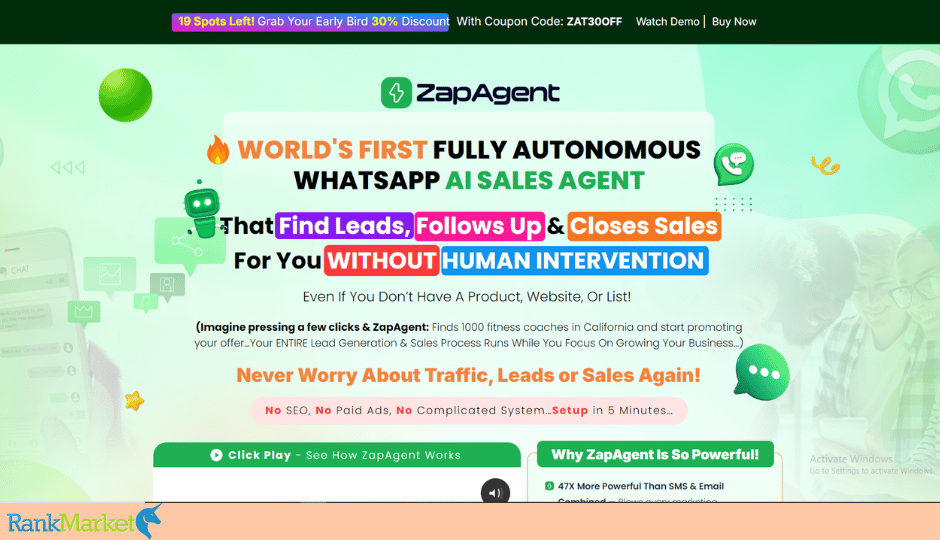 Zapagent Homepage