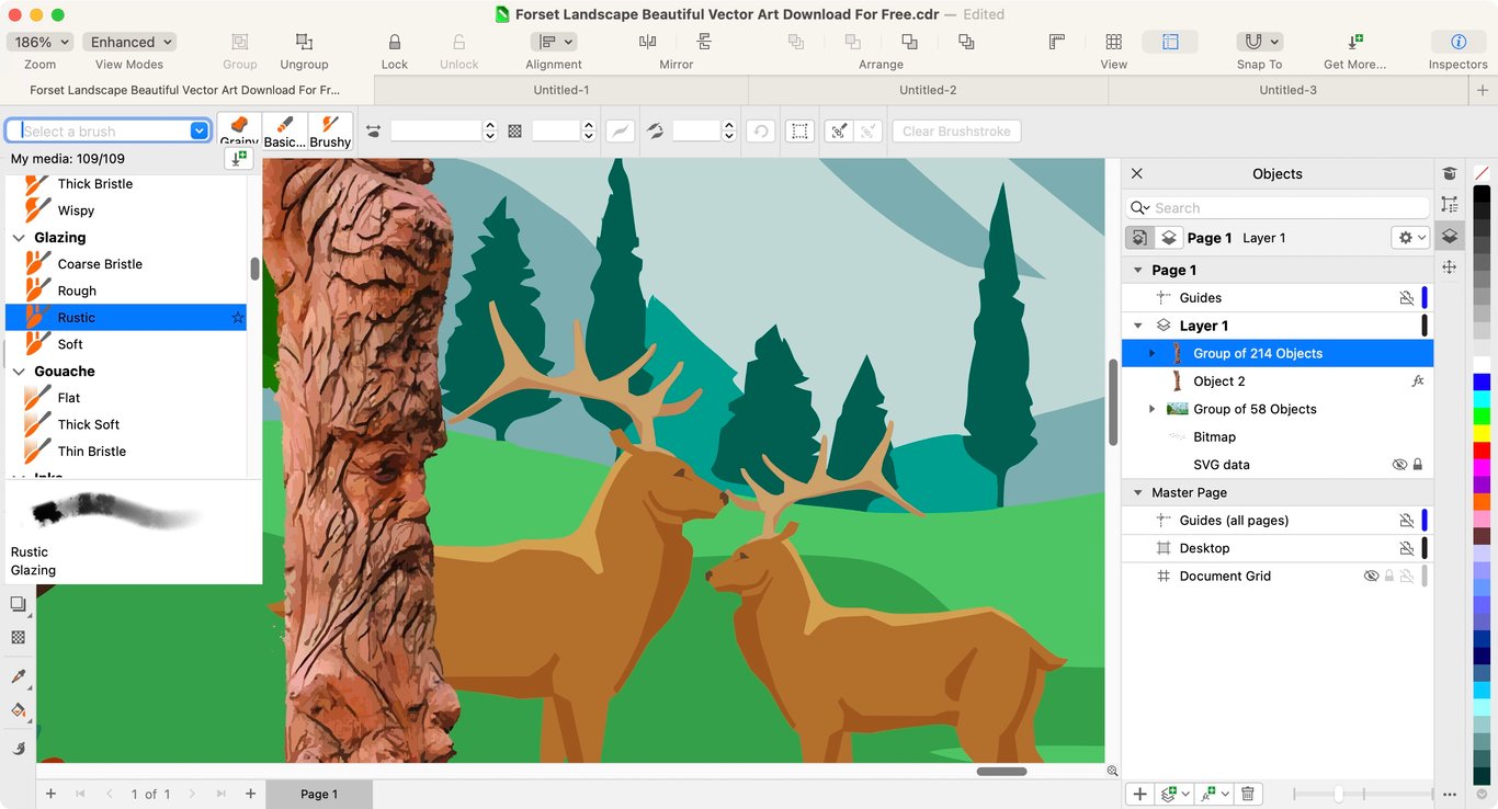 CorelDRAW vector design tools and editing features