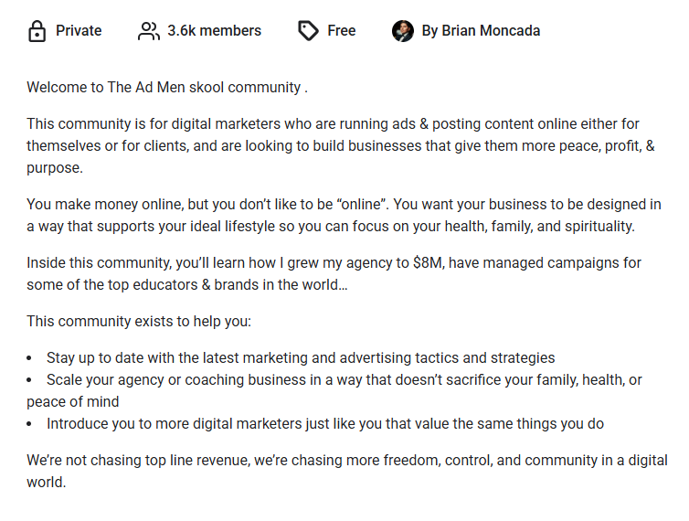 the-ad-men-skool-community-description-and-benefits-list-by-brian-moncada