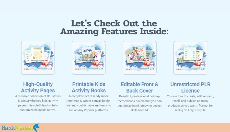 Lifetime Deal Overview of Winter kids Activity Page (PLR)