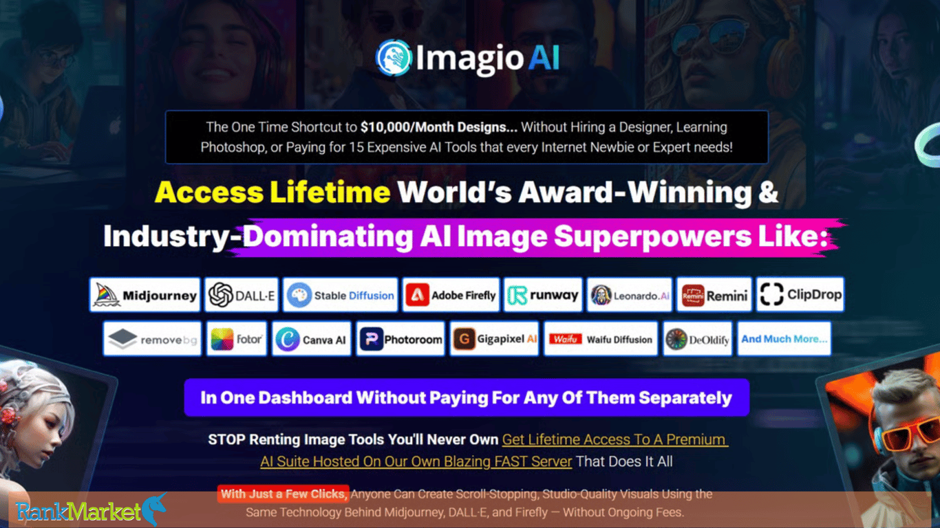 Imagio Ai Homepage