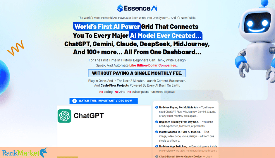Essence Ai Homepage