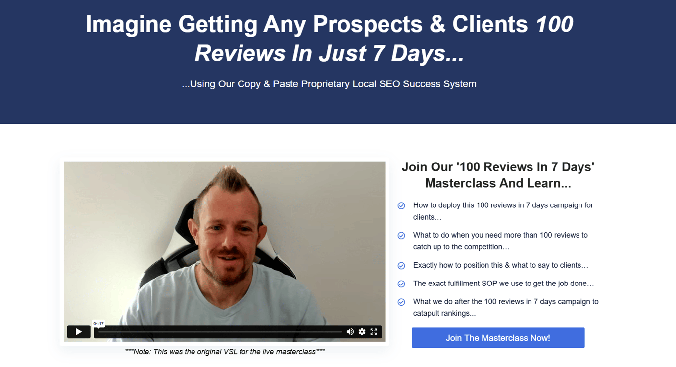 100-Reviews-In-7-Days-Masterclass-homepage-dashboard-overview-reputation-marketing-training